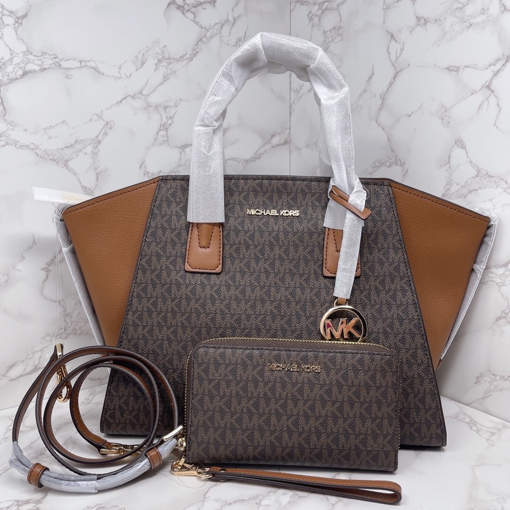 Michael Kors Avril Large Satchel and Wallet